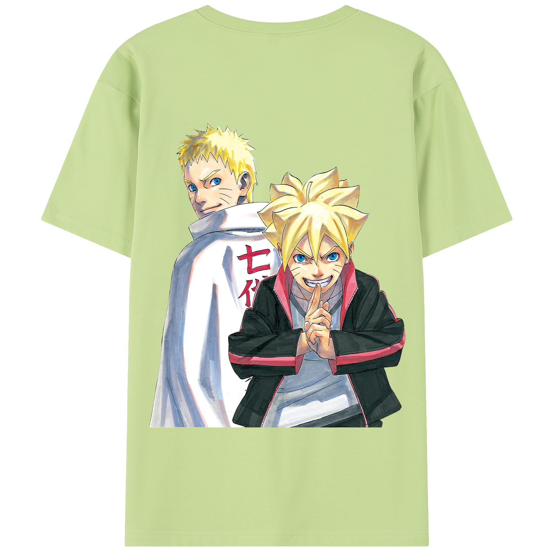 （画像用） NARUTO -ナルト- うずまき ボルト Uzumaki Boruto 綿100％半袖Tシャツ（背面プリント）